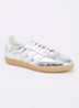 Samba OG sneaker van leer met lakfinish - Zilver