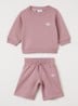 Set van sweater met korte joggingbroek 2-delig - Roze