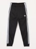 Tapered fit trackpants met logoborduring - Zwart