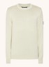 Fijngebreide pullover met ronde hals - Lindegroen