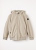 Gewatteerd bomberjack van softshell met capuchon - Beige