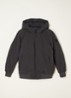 Gewatteerd bomberjack van softshell met capuchon - Donkergrijs