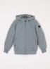 Gewatteerd bomberjack van softshell met capuchon - Blauwgrijs