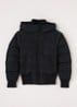 Gewatteerde bomberjack met capuchon - Donkerblauw