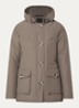 Gewatteerde jas met capuchon - Taupe