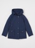 Gewatteerde jas met capuchon - Blauw