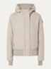 Gewatteerde jas met ritszakken en capuchon - Beige