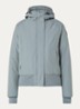 Gewatteerde jas met ritszakken en capuchon - Blauw