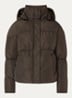 Maya puffer jack met steekzakken - Donkerbruin