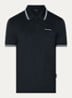 Regular fit polo met logoprint - Antraciet