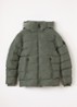 Robin puffer jack met ritszakken - Olijfgroen