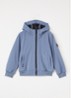 Softshell jack met ritszakken en capuchon - Staalblauw