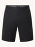 Straight fit korte chino met steekzakken  - Zwart