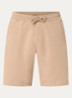 Straight fit korte joggingbroek met logo - Zand