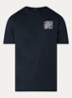 T-shirt met logo- en backprint - Donkerblauw