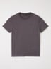 T-shirt met logo- en backprint - Donkergrijs