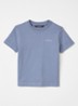 T-shirt met logo - Staalblauw