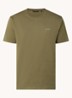 T-shirt van  katoen met logo - Olijfgroen