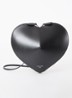 Le Coeur crossbodytas van kalfsleer - Zwart