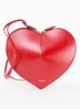 Le Coeur crossbodytas van kalfsleer  - Donkerrood