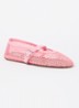 Vienna ballerina van lamsleer - Roze