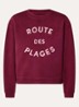 Isla sweater met print - Bordeauxrood