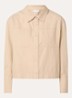 Loes blouse met borstzakken - Beige