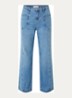 Lori mid waist wide fit jeans met medium wassing - Indigo