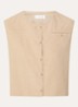 Masey gilet in linnenblend met borstzak - Beige