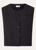 Masey gilet in linnenblend met borstzak - Zwart