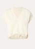 Ola sweater met V-hals en logoborduring - Ivoor