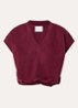 Ola sweater met V-hals en logoborduring - Bordeauxrood