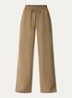 Sammy high waist wide fit broek met steekzakken - Khaki