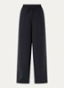 Sammy high waist wide fit broek met steekzakken - Zwart