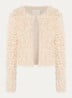 Sen grofgebreid vest met ronde hals - Creme