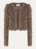 Sen grofgebreid vest met ronde hals - Lichtbruin