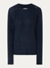 Sesame grofgebreide trui met ronde hals - Donkerblauw