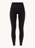 High waist trainingslegging met logo - Zwart