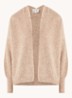 East grofgebreid openvallend vest in alpaca wolblend - Lichtbruin