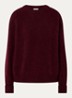 Fijngebreide pullover in wolblend - Bordeauxrood