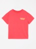 Fiz Valley T-shirt met logoprint - Koraalrood
