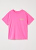Fiz Valley T-shirt met logoprint - Donkerroze