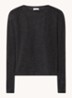 Ypawoodd longsleeve met gemêleerd dessin - Antraciet