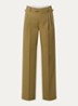 High waist wide fit pantalon met steekzakken - Mosgroen