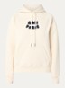 Hoodie van  katoen met 3D logoprint - Ivoor