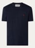T-shirt met logoborduring - Blauw