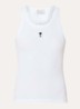 Tanktop met logoborduring - Wit
