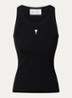 Tanktop met logoborduring - Zwart