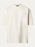 Oversized T-shirt met logo- en backprint - Gebroken wit