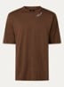 Script T-shirt met logo - Cognac